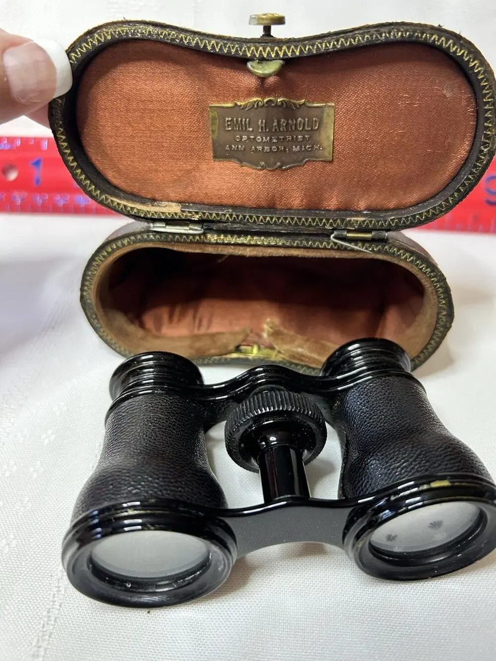 Antique Lemaire Fabt Paris Opera Glasses with Case - French Binoculars c. 1880's